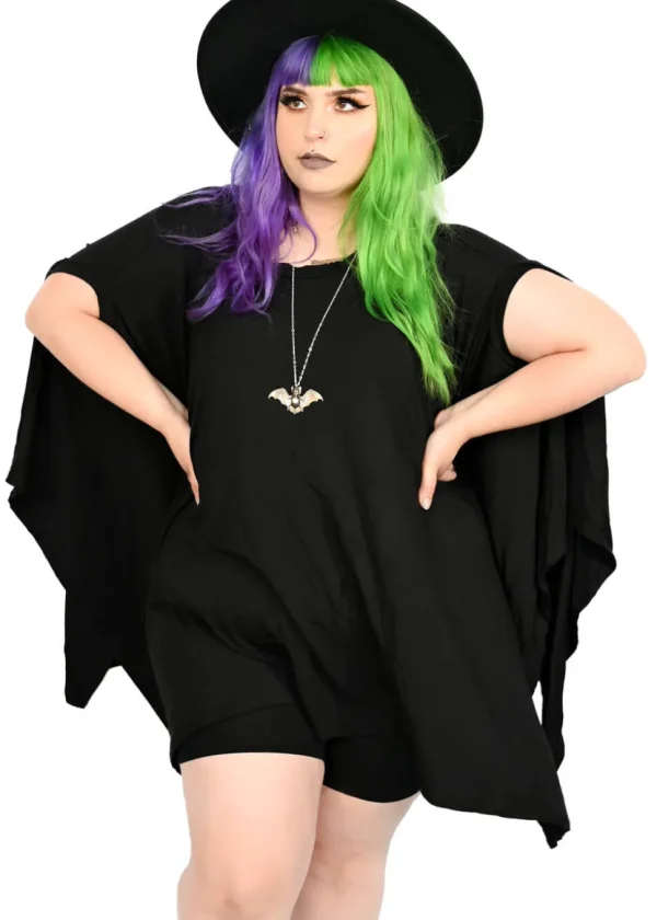 Foxblood Rhiannon Flowing Oversized Tunic Top Black
