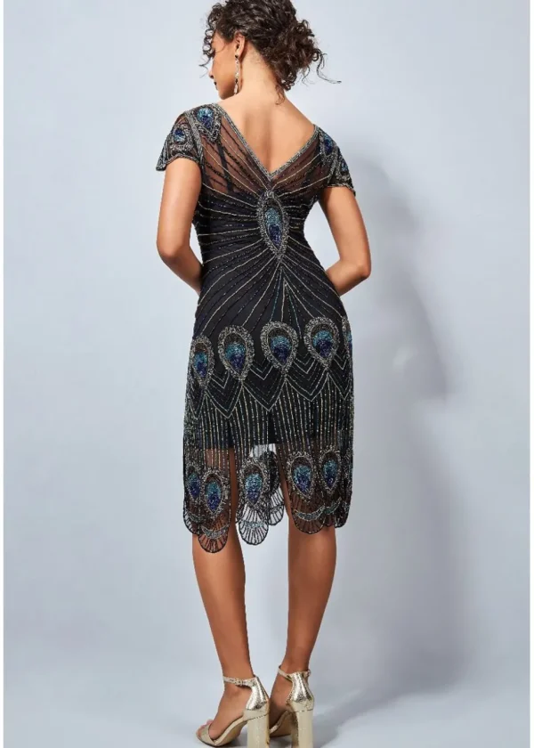Gatsbylady Amelia Peacock 20's Flapper Dress