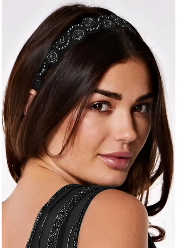 Gatsbylady Eliza 20's Flapper Headband Black