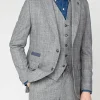 Gibson London Daniel Check Suit Jacket Gray