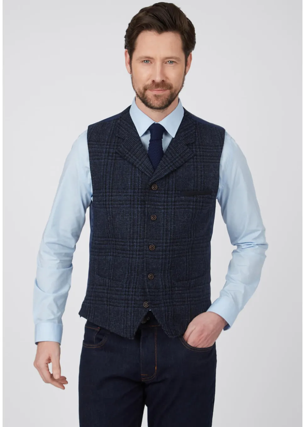 gibson_london_gerard_grou_0-1.webp Gibson London Gerard Grouse Check Gilet Navy Black