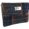 Glen Appin of Schotland Jura Harris Tweed Tartan Wallet Gray Rust
