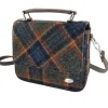 Glen Appin of Schotland Thurso Harris Tweed Tartan Bag Grey Rust