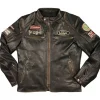 Grand Prix Mens Warson Classic Driver Jo Siffert Leather Jacket Brown