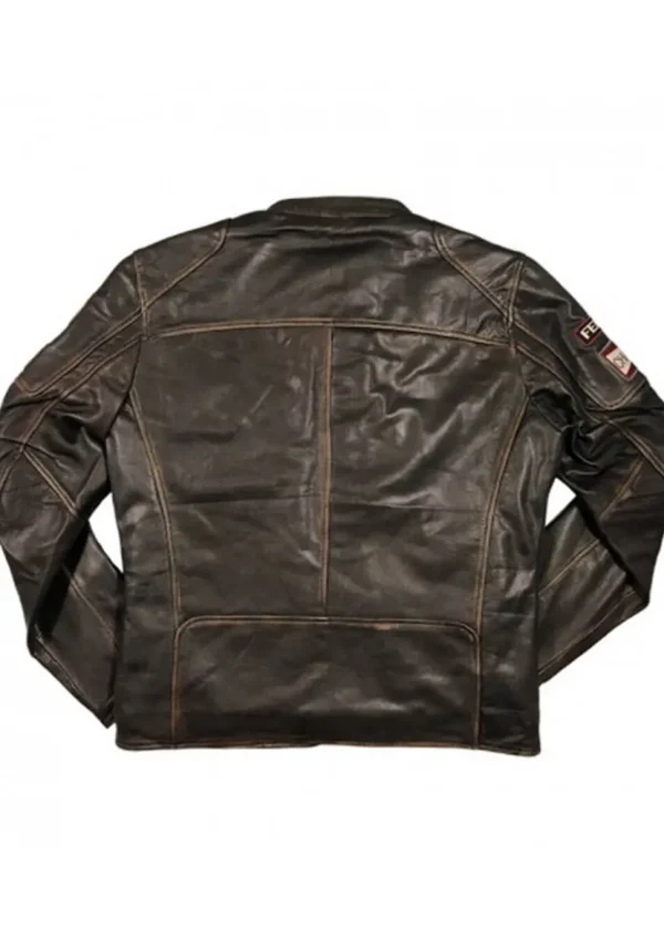 Grand Prix Mens Warson Classic Driver Jo Siffert Leather Jacket Brown