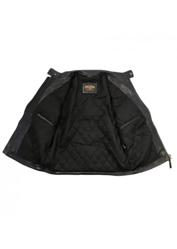 Grand Prix Mens Warson Daytona Leather Race Jacket Black