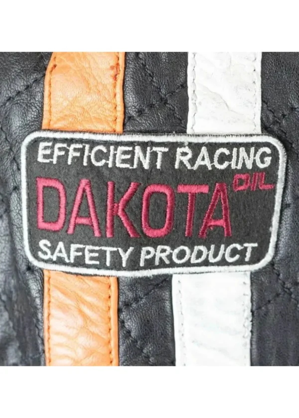 Grand Prix Women's Gulf Racing Leather Jacket Black