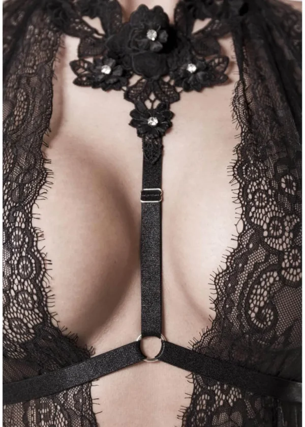 Gray Velvet Hannah Lace Set Black