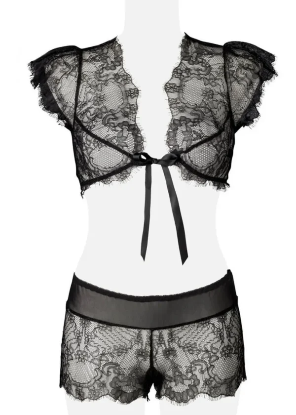 Gray Velvet Sophie Lace Set Black