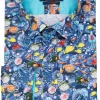 Guide London Mens Fish In The Sea Shirt Blue