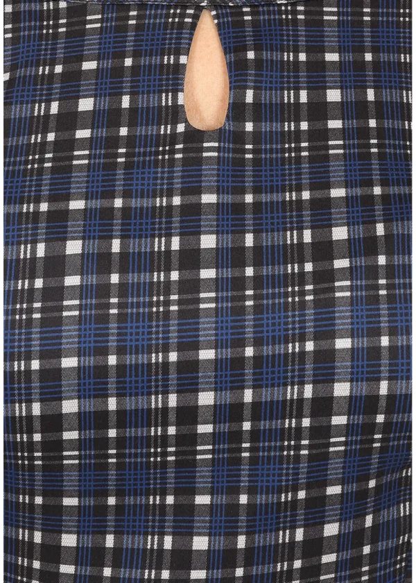 Hearts & Roses Anna Check 50's Swing Dress Navy