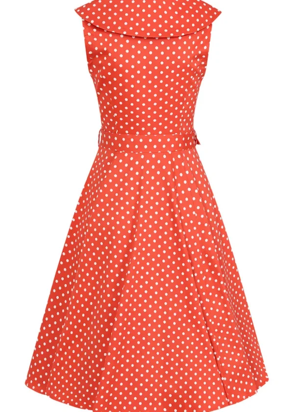 Hearts & Roses Hannah Polkadot 50's Swing Dress Red