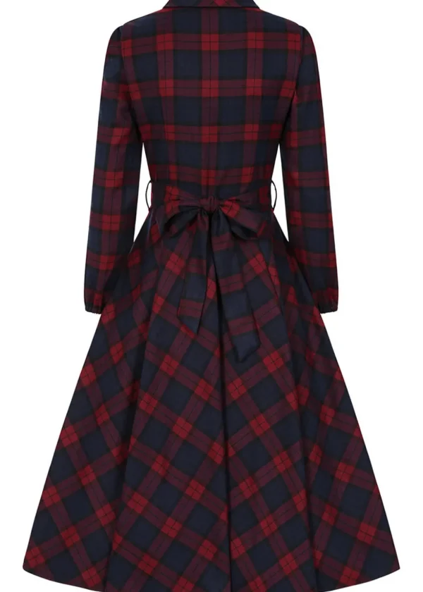 Hearts & Roses Kim Tartan 50's Swing Dress Red