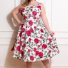 Hearts & Roses Hazel Floral 50's Swing Dress Ivory
