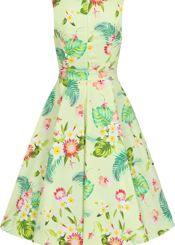 Hearts & Roses Kids Luisa Floral Swing Dress Green