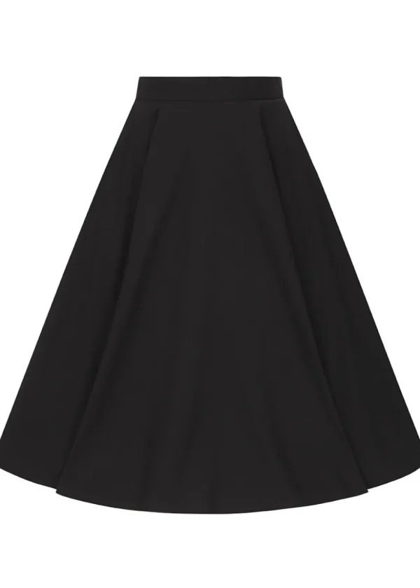 Hell Bunny Abi 50's Swing Skirt Black