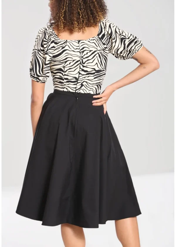 Hell Bunny Abi 50's Swing Skirt Black