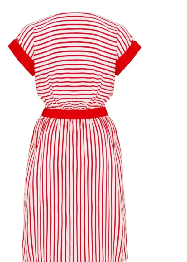 Hell Bunny Ahoy Stripe 40's Dress Red