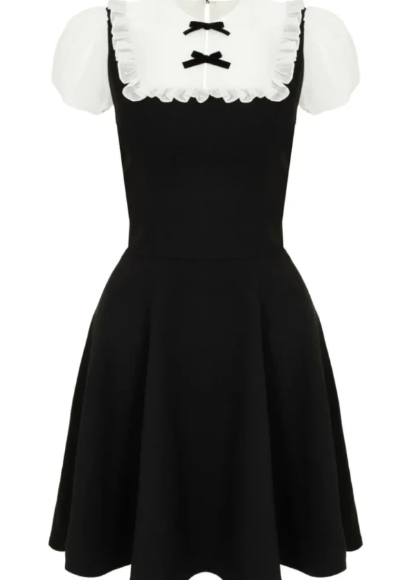 Hell Bunny Alice 60's Dress Black White