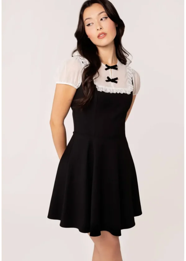 Hell Bunny Alice 60's Dress Black White