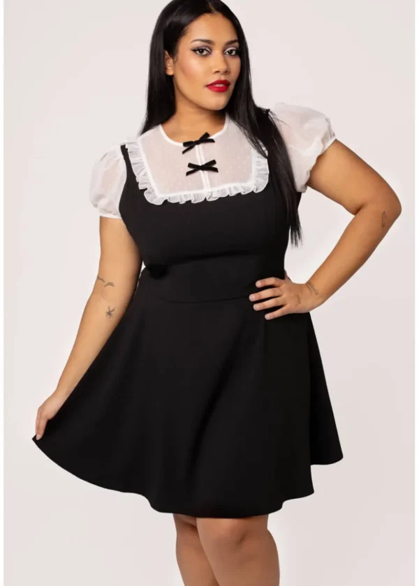 Hell Bunny Alice 60's Dress Black White