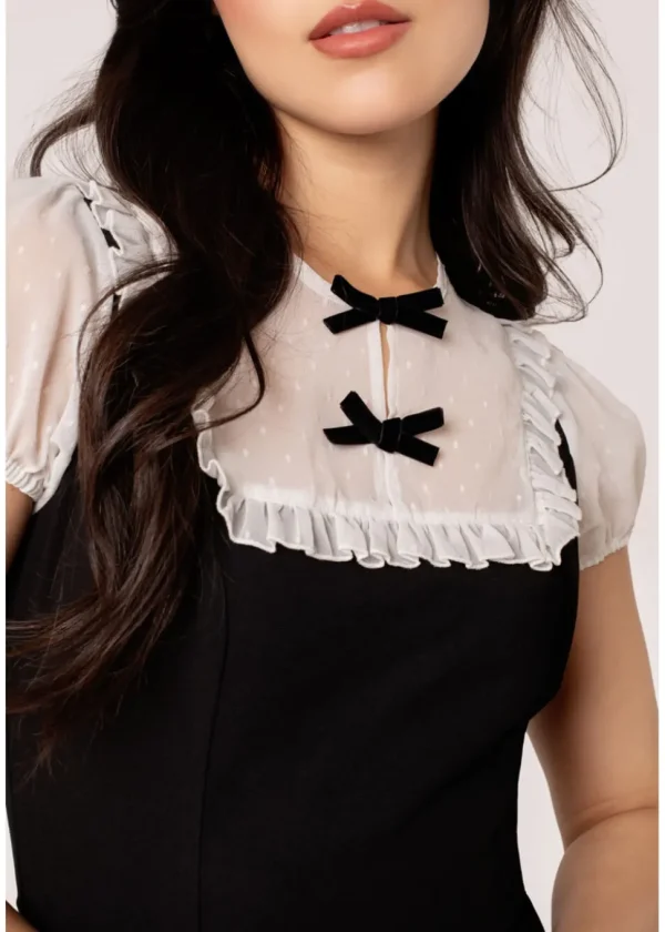 Hell Bunny Alice 60's Dress Black White