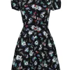 Hell Bunny Amanita Mushroom 60's Short Dress Black