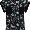 Hell Bunny Amanita Mushroom 80's Shirt Black