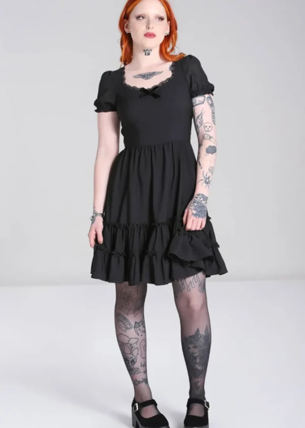 Hell Bunny Annette 60's Swing Dress Black