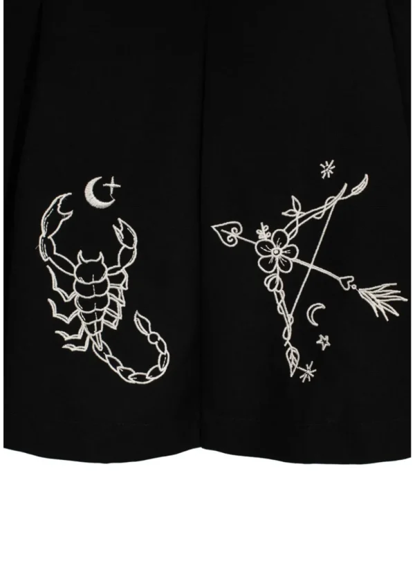 Hell Bunny Astrology 60's Short Skirt Black
