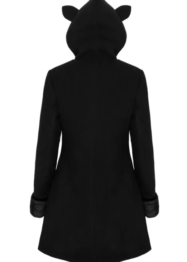 Hell Bunny Basil Fox 60's Coat Black