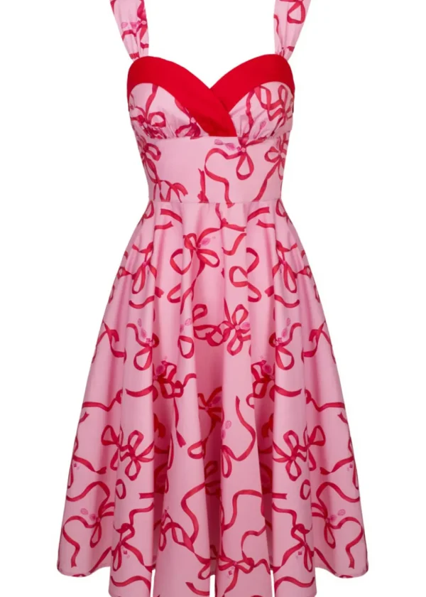 Hell Bunny Bownita 50's Swing Dress Pink