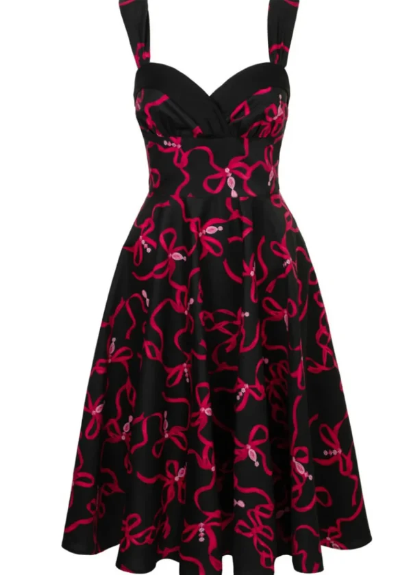 Hell Bunny Bownita 50's Swing Dress Black