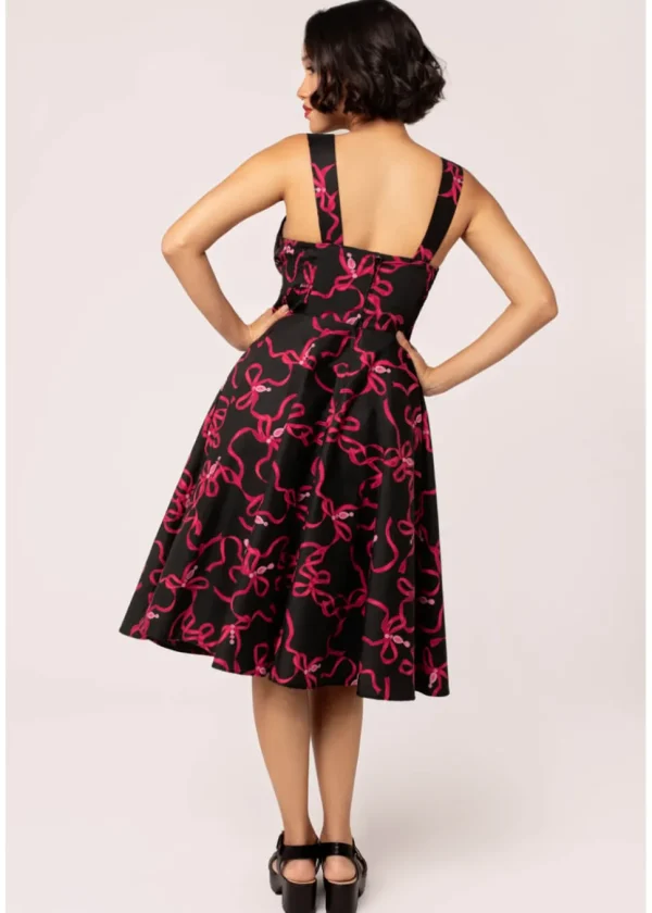 Hell Bunny Bownita 50's Swing Dress Black