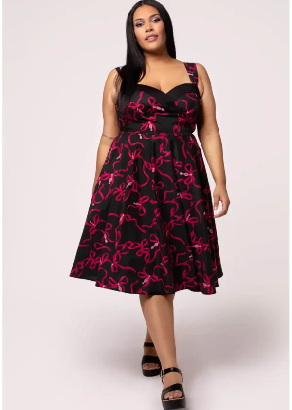Hell Bunny Bownita 50's Swing Dress Black