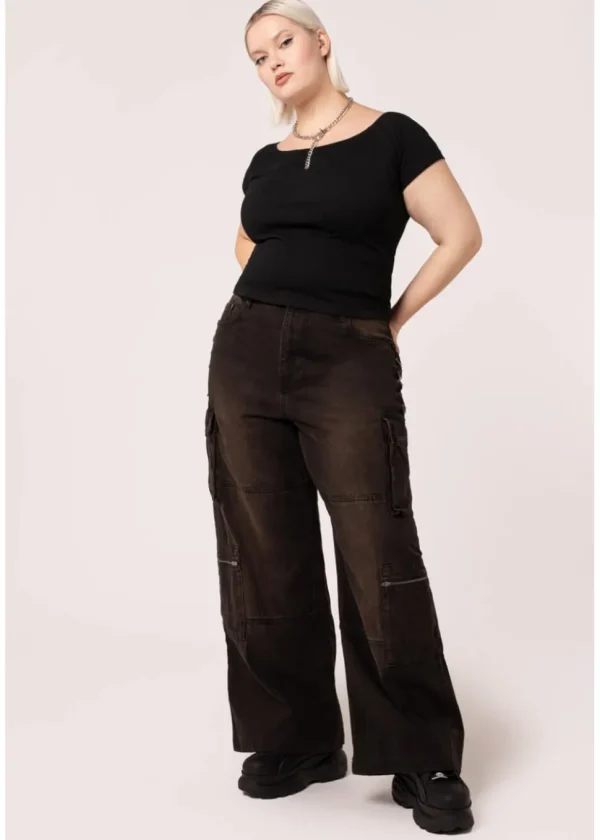 Hell Bunny Cameron Jeans Brown