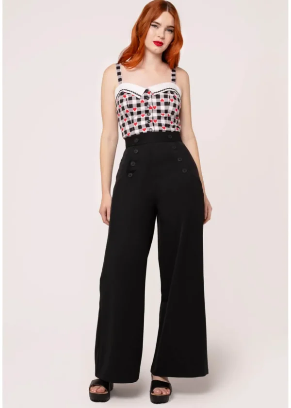 Hell Bunny Carlie 40's Swing Trousers Black