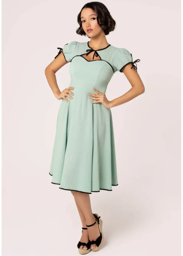 Hell Bunny Casey 40's Swing Dress Mint