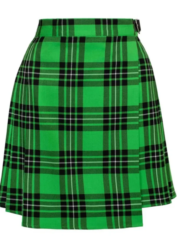 Hell Bunny Corey Tartan Heart 80's Skirt Green