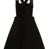 Hell Bunny Dakota 50's Pinafore Swing Dress Black