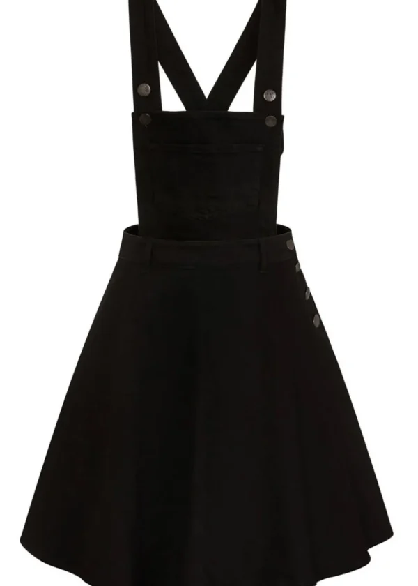 Hell Bunny Dakota 50's Pinafore Swing Dress Black