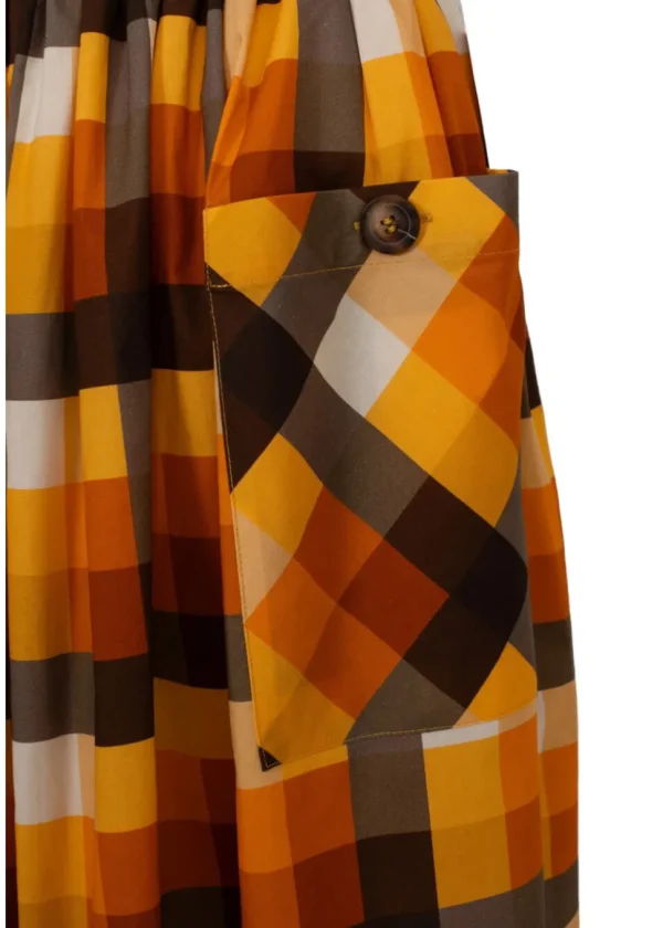 Hell Bunny Darlene Check 50's Swing Skirt Multi
