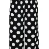 Hell Bunny Dolores Polkadot 40's Palazzo Trousers Black