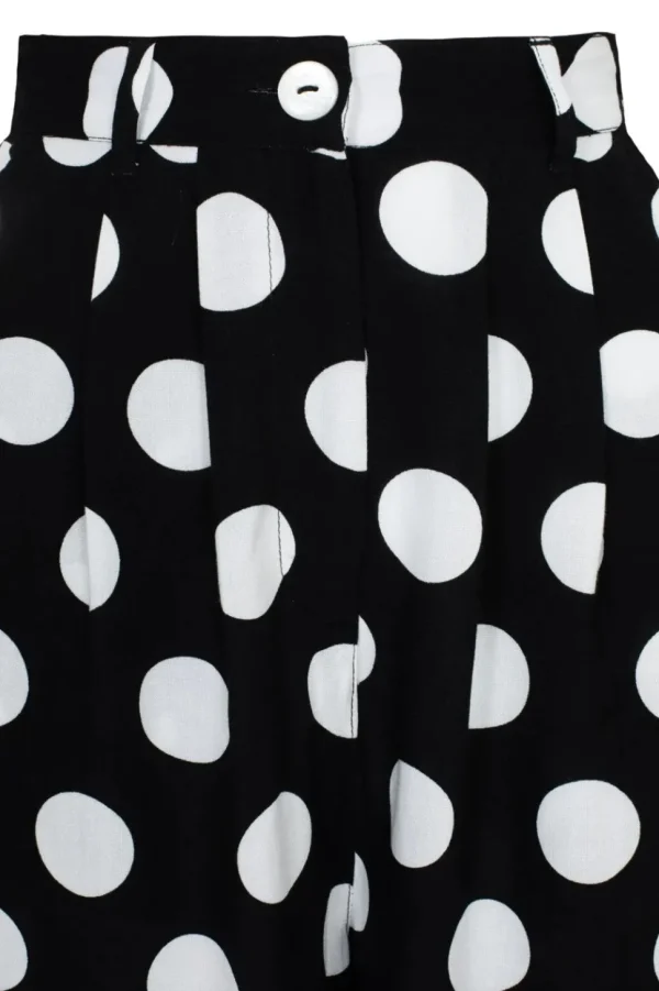Hell Bunny Dolores Polkadot 40's Palazzo Trousers Black