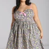 Hell Bunny Fruitylou 50's Swing Dress Black White