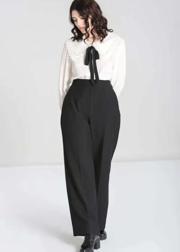 Hell Bunny Ginger 40's Swing Trousers Black