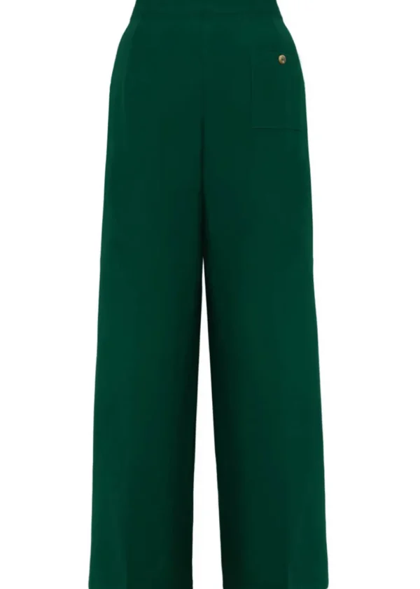 Hell Bunny Ginger 40's Swing Trousers Dark Green