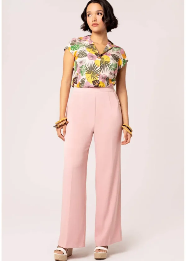 Hell Bunny Giselle 40's Trousers Pink