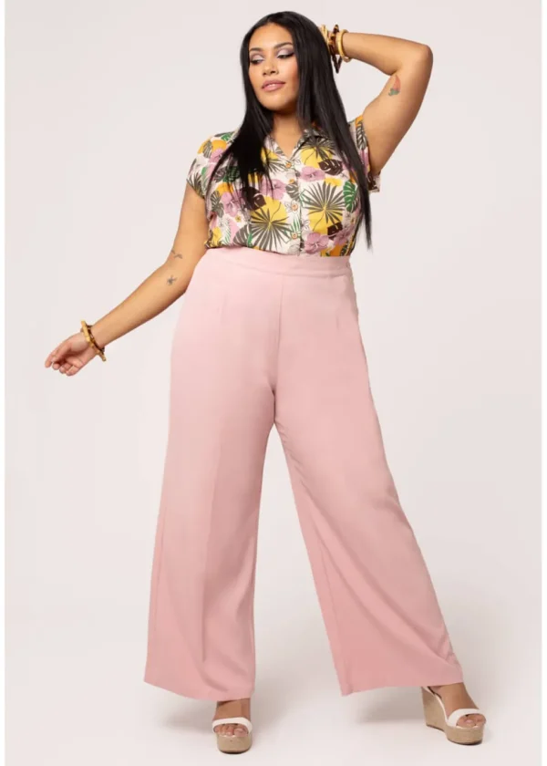 Hell Bunny Giselle 40's Trousers Pink