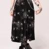 Hell Bunny Grungy Spider 80's Skirt Black